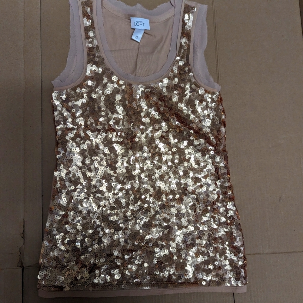 Ann Taylor loft sequin tank